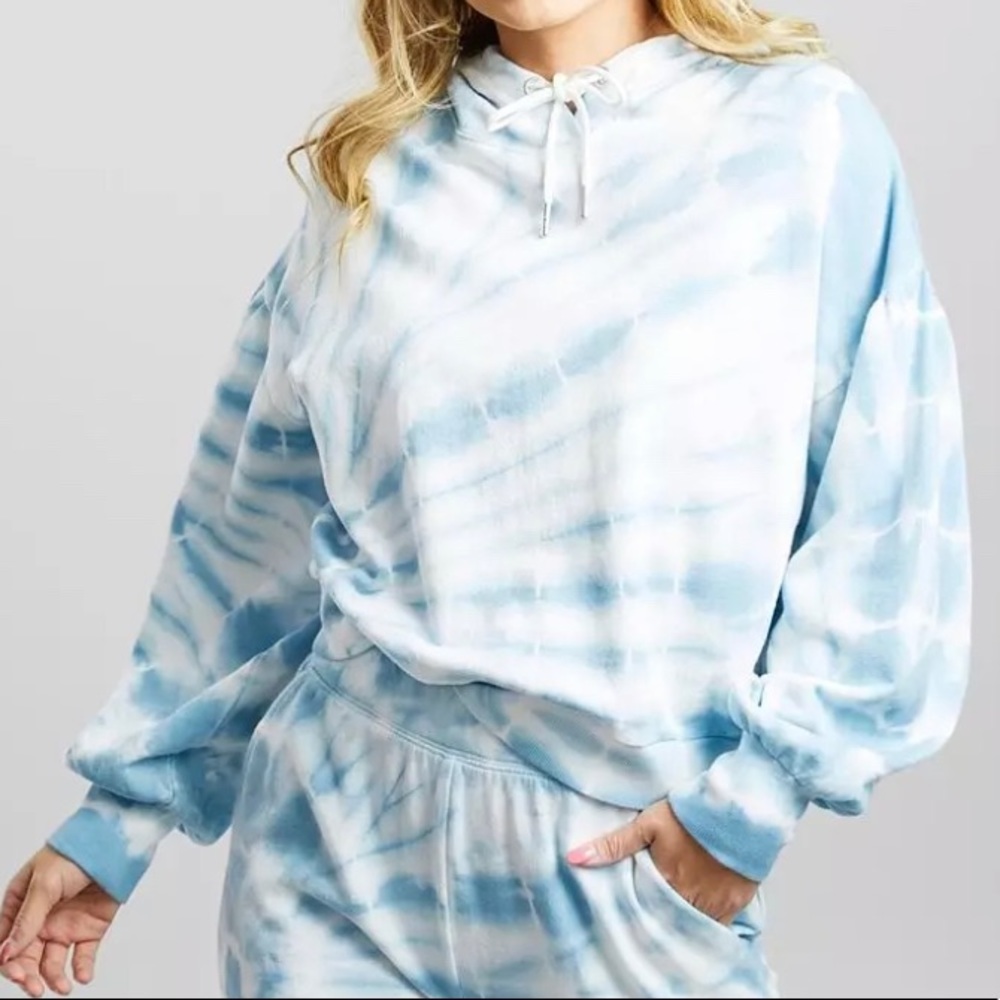 Z Supply Blue Tie Dye Hoodie